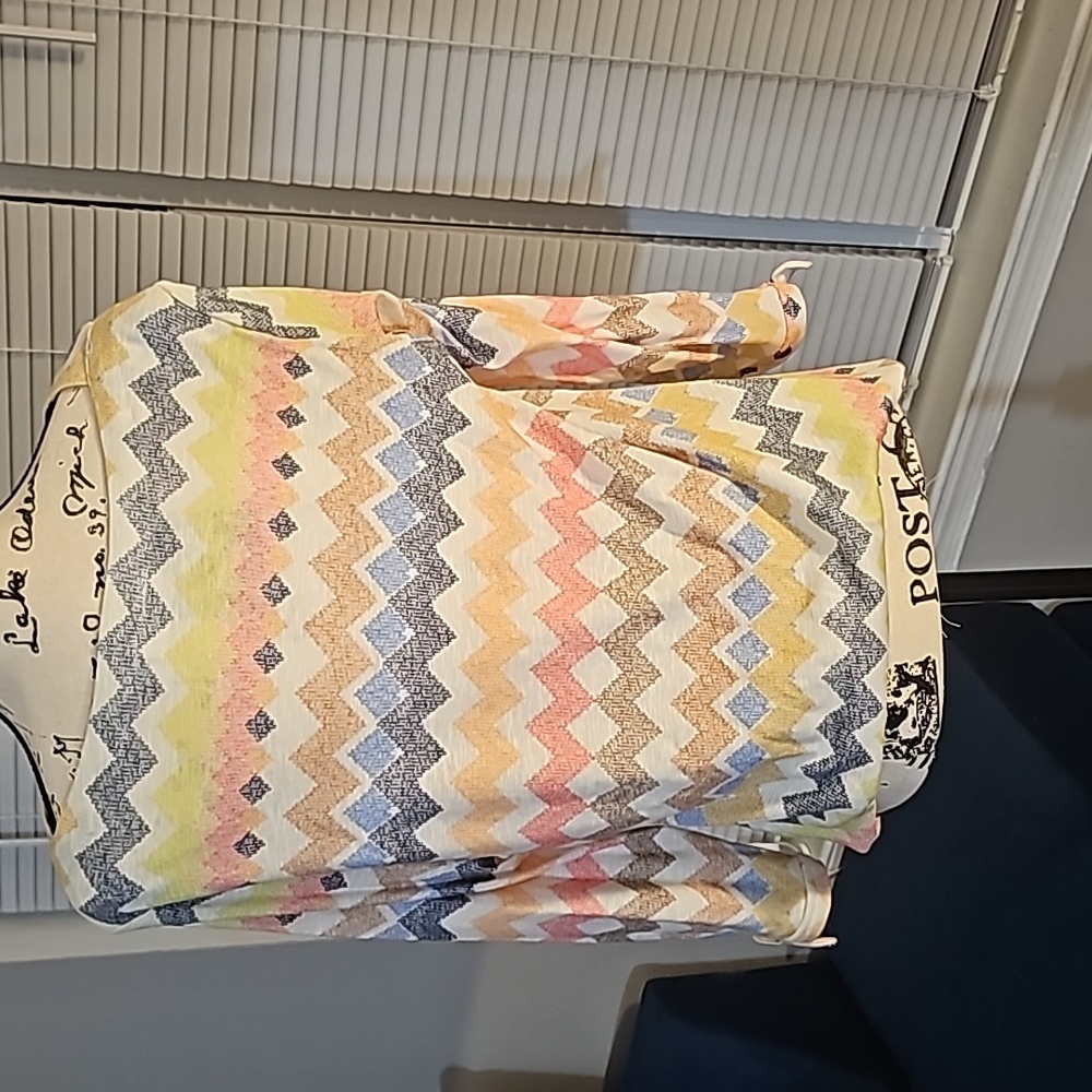 Rafaella Multicolor 3/4 Sleeve Blouse Large - Picture 6 of 9